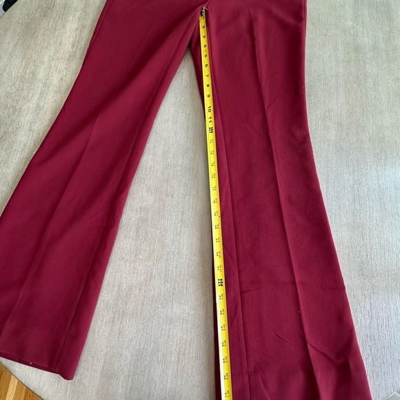 White House black market burgundy Women's stretch slim flare 8R - Picture 7 of 10